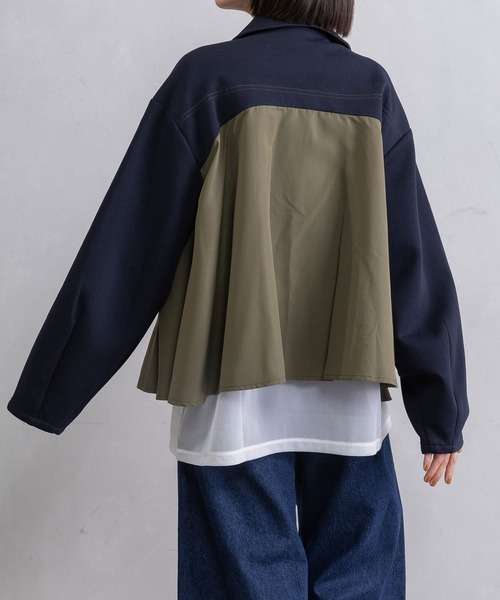 MARECHAL TERRE(マルシャルテル)の「コンビネーションジップブルゾン(ブルゾン・レディース・ブラック/チャコールグレー/グレー/ネイビー・MEDIUM)」の6枚目の写真