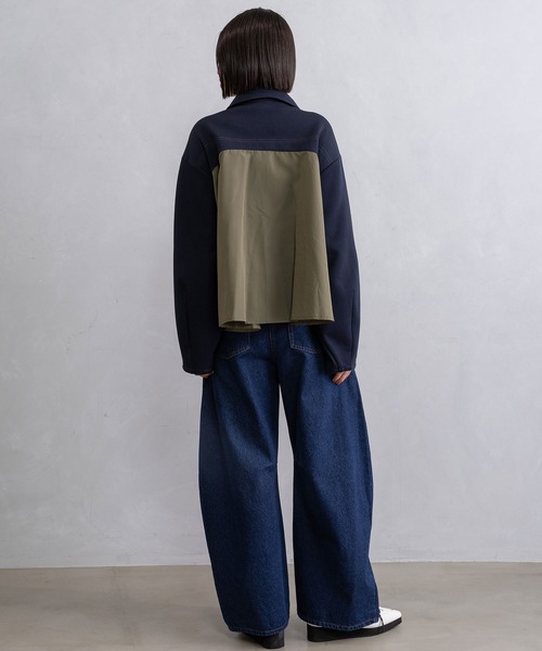 MARECHAL TERRE(マルシャルテル)の「コンビネーションジップブルゾン(ブルゾン・レディース・ブラック/チャコールグレー/グレー/ネイビー・MEDIUM)」の7枚目の写真