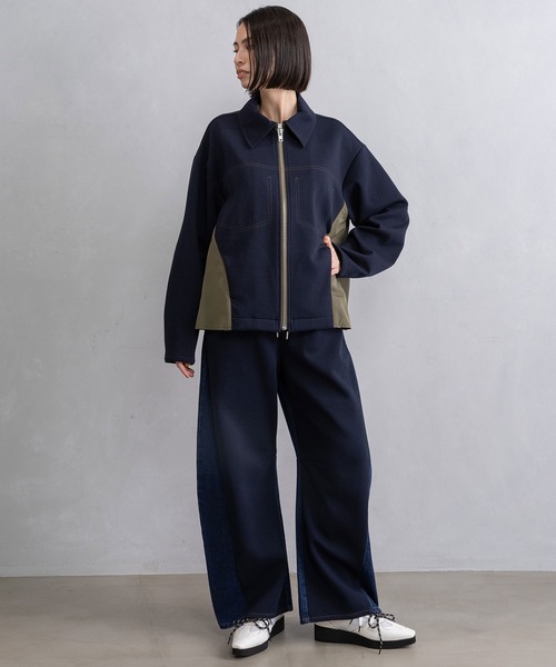 MARECHAL TERRE(マルシャルテル)の「コンビネーションジップブルゾン(ブルゾン・レディース・ブラック/チャコールグレー/グレー/ネイビー・MEDIUM)」の9枚目の写真