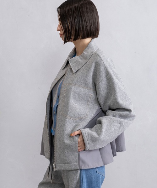 MARECHAL TERRE(マルシャルテル)の「コンビネーションジップブルゾン(ブルゾン・レディース・ブラック/チャコールグレー/グレー/ネイビー・MEDIUM)」の11枚目の写真