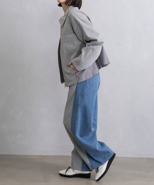 MARECHAL TERRE(マルシャルテル)の「コンビネーションジップブルゾン(ブルゾン・レディース・ブラック/チャコールグレー/グレー/ネイビー・MEDIUM)」の14枚目の写真