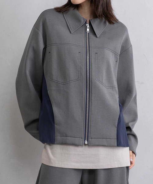 MARECHAL TERRE(マルシャルテル)の「コンビネーションジップブルゾン(ブルゾン・レディース・ブラック/チャコールグレー/グレー/ネイビー・MEDIUM)」の22枚目の写真