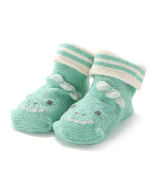 SLAP SLIP BABY（スラップスリップベビー）の「クマウサギ恐竜モチーフソックスベビー(9~12cm)（ベビーシューズ/ベビーソックス・キッズ・ピンク/グリーン/ベージュ・FREE）」の6枚目の写真