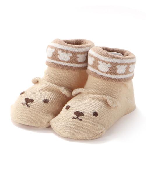 SLAP SLIP BABY（スラップスリップベビー）の「クマウサギ恐竜モチーフソックスベビー(9~12cm)（ベビーシューズ/ベビーソックス・キッズ・ピンク/グリーン/ベージュ・FREE）」の9枚目の写真