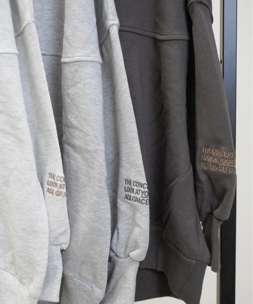 gossara（ゴサラ）の「ドルマンボリューム袖PO（スウェット・レディース・杢グレー/モカ/キナリ・FREE）」の6枚目の写真