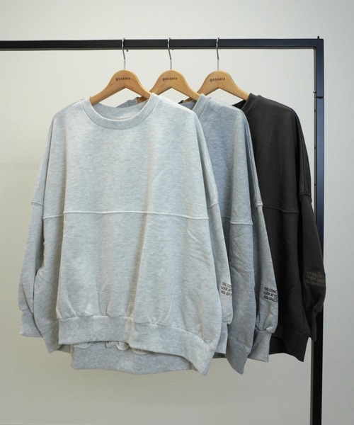 gossara（ゴサラ）の「ドルマンボリューム袖PO（スウェット・レディース・杢グレー/モカ/キナリ・FREE）」の4枚目の写真