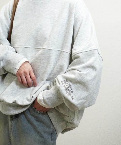 gossara（ゴサラ）の「ドルマンボリューム袖PO（スウェット・レディース・杢グレー/モカ/キナリ・FREE）」の16枚目の写真