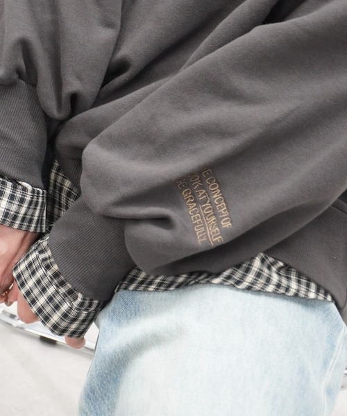 gossara（ゴサラ）の「ドルマンボリューム袖PO（スウェット・レディース・杢グレー/モカ/キナリ・FREE）」の11枚目の写真