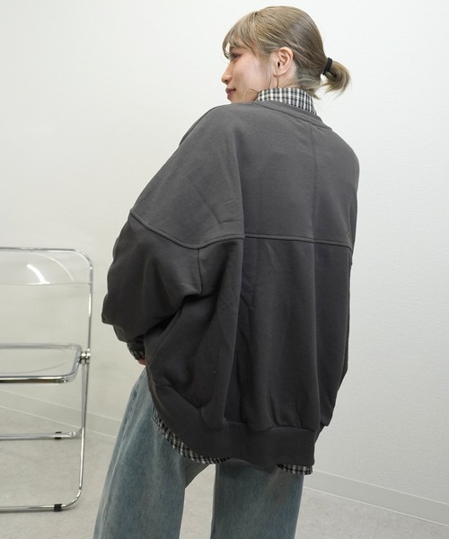 gossara（ゴサラ）の「ドルマンボリューム袖PO（スウェット・レディース・杢グレー/モカ/キナリ・FREE）」の18枚目の写真