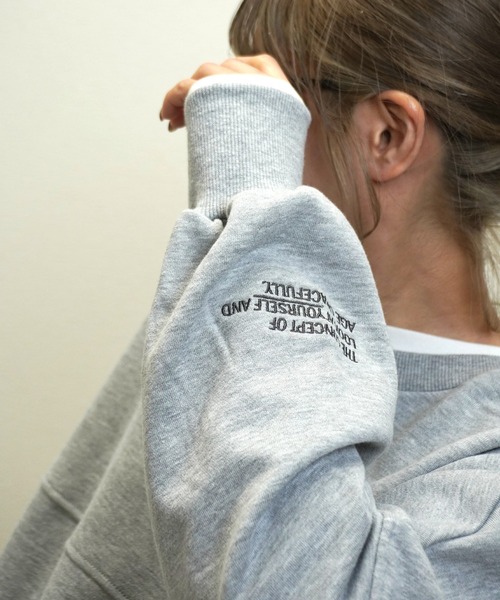 gossara（ゴサラ）の「ドルマンボリューム袖PO（スウェット・レディース・杢グレー/モカ/キナリ・FREE）」の21枚目の写真