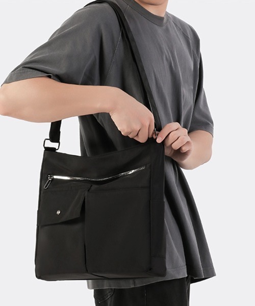 Miniministore（ミニミニストア）の「ショルダーバッグ A4大容量 男女兼用鞄（ショルダーバッグ・レディース・ブラック/オフホワイト/ミント/ベージュ・FREE）」の7枚目の写真