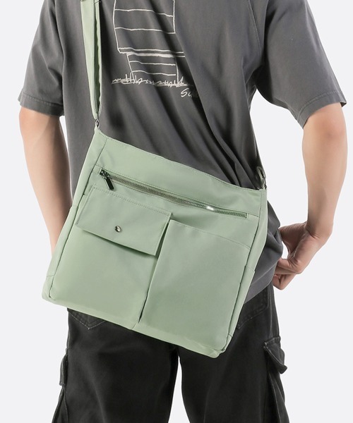 Miniministore（ミニミニストア）の「ショルダーバッグ A4大容量 男女兼用鞄（ショルダーバッグ・レディース・ブラック/オフホワイト/ミント/ベージュ・FREE）」の10枚目の写真