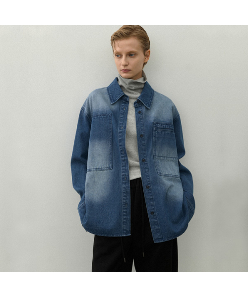OVERFIT WARM DENIM SHIRT(BL-4275)（シャツ/ブラウス）｜ATELIER NAIN 