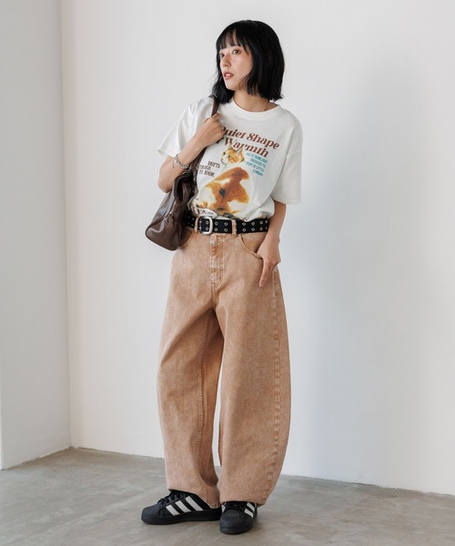 PBLIM（ページボーイリム）の「《UNISEX》レイジーキャットＴシャツ（Tシャツ/カットソー・レディース・オフホワイト/ネイビー・SMALL/MEDIUM）」の7枚目の写真