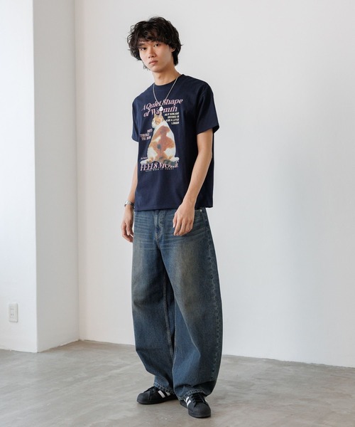 PBLIM（ページボーイリム）の「《UNISEX》レイジーキャットＴシャツ（Tシャツ/カットソー・レディース・オフホワイト/ネイビー・SMALL/MEDIUM）」の13枚目の写真