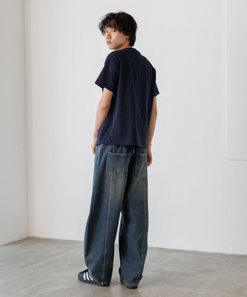 PBLIM（ページボーイリム）の「《UNISEX》レイジーキャットＴシャツ（Tシャツ/カットソー・レディース・オフホワイト/ネイビー・SMALL/MEDIUM）」の15枚目の写真