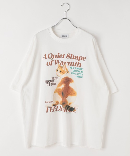 PBLIM（ページボーイリム）の「《UNISEX》レイジーキャットＴシャツ（Tシャツ/カットソー・レディース・オフホワイト/ネイビー・SMALL/MEDIUM）」の16枚目の写真