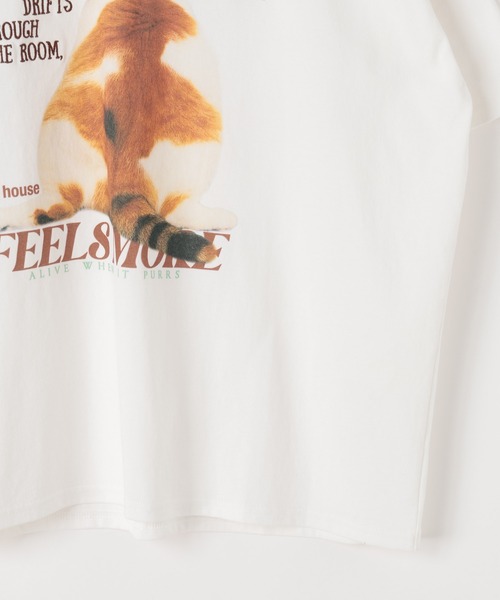 PBLIM（ページボーイリム）の「《UNISEX》レイジーキャットＴシャツ（Tシャツ/カットソー・レディース・オフホワイト/ネイビー・SMALL/MEDIUM）」の19枚目の写真