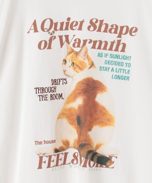 PBLIM（ページボーイリム）の「《UNISEX》レイジーキャットＴシャツ（Tシャツ/カットソー・レディース・オフホワイト/ネイビー・SMALL/MEDIUM）」の20枚目の写真