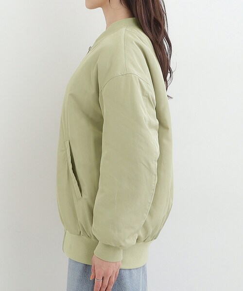 SHOO・LA・RUE（シューラルー）の「【S-LL】BIGシルエット MA－1ブルゾン（ブルゾン・レディース・カーキ/ブラック/ベージュ・03/04/01/02）」の21枚目の写真