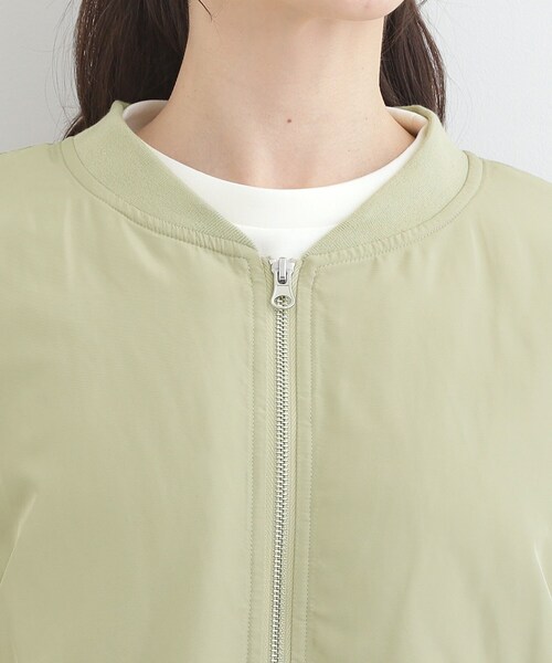 SHOO・LA・RUE（シューラルー）の「【S-LL】BIGシルエット MA－1ブルゾン（ブルゾン・レディース・カーキ/ブラック/ベージュ・03/04/01/02）」の10枚目の写真