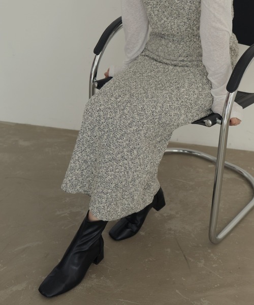 hellam（へラム）の「MIXヤーンスラブニットタイトスカート（スカート・レディース・ホワイト系/ベージュ/ブラック・FREE）」の18枚目の写真