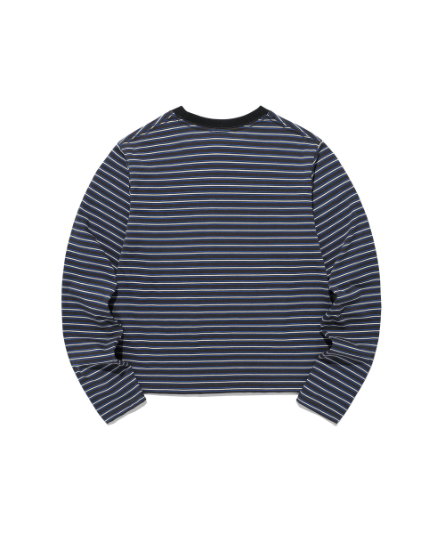 NICE GHOST CLUB(ナイスゴーストクラブ)の「STRIPE 3STAR LS TEE_CHARCOAL(NG2GSUT562A)(Tシャツ/カットソー・レディース・チャコール・SMALL/MEDIUM/LARGE)」の3枚目の写真