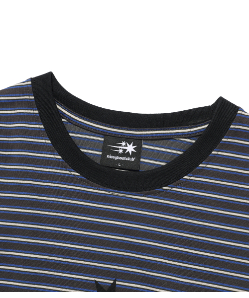 NICE GHOST CLUB(ナイスゴーストクラブ)の「STRIPE 3STAR LS TEE_CHARCOAL(NG2GSUT562A)(Tシャツ/カットソー・レディース・チャコール・SMALL/MEDIUM/LARGE)」の7枚目の写真