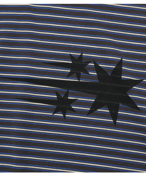 NICE GHOST CLUB(ナイスゴーストクラブ)の「STRIPE 3STAR LS TEE_CHARCOAL(NG2GSUT562A)(Tシャツ/カットソー・レディース・チャコール・SMALL/MEDIUM/LARGE)」の8枚目の写真