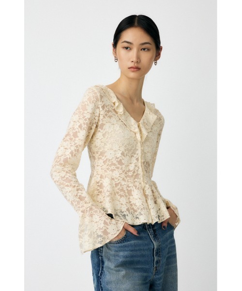 MOUSSY（マウジー）の「FRILL LACE ブラウス（シャツ/ブラウス・レディース・アイボリー/ライトグリーン/ブラック・FREE）」の22枚目の写真