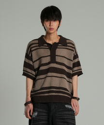 Sahara Collar Half-Knit Brown/Beige