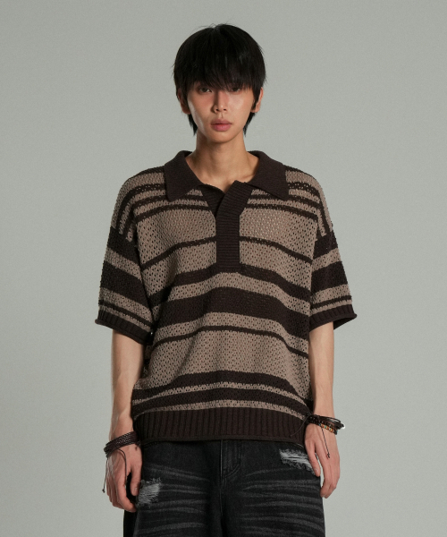 Sahara Collar Half‑Knit коричнево‑бежевый