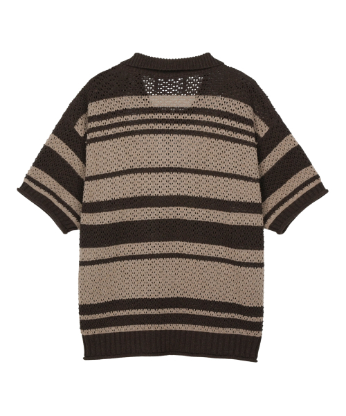 IDWS(アイドンワナセル)の「Sahara Collar Half-Knit Brown/Beige(ニット/セーター・レディース・その他・0/1/2)」の3枚目の写真