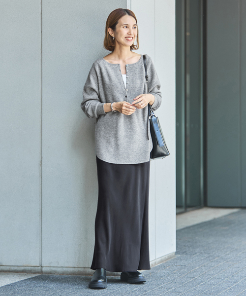 FRAMeWORK（フレームワーク）の「≪新色 / 追加≫シルキーキュプラバイアススカート（スカート・レディース・ブラック/ベージュ・36/38/40）」の21枚目の写真