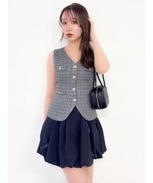 dazzlin | ジレレイヤードコンビミニワンピース(ワンピース)