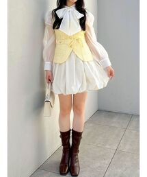 dazzlin | ジレレイヤードコンビミニワンピース(ワンピース)