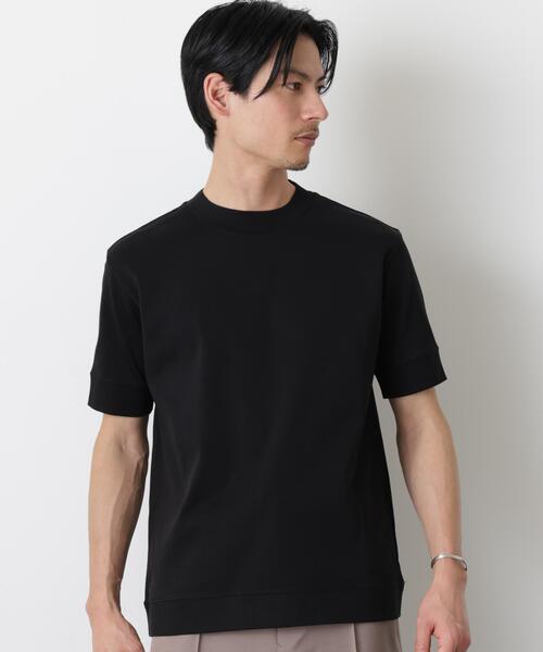 NANO universe(ナノユニバース)の「「FORMAL JERSEY」モックネックカットソー半袖(Tシャツ/カットソー・メンズ・ホワイト/ブラック/グリーン系その他4・S/L/M)」の4枚目の写真