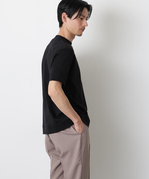NANO universe(ナノユニバース)の「「FORMAL JERSEY」モックネックカットソー半袖(Tシャツ/カットソー・メンズ・ホワイト/ブラック/グリーン系その他4・S/L/M)」の5枚目の写真