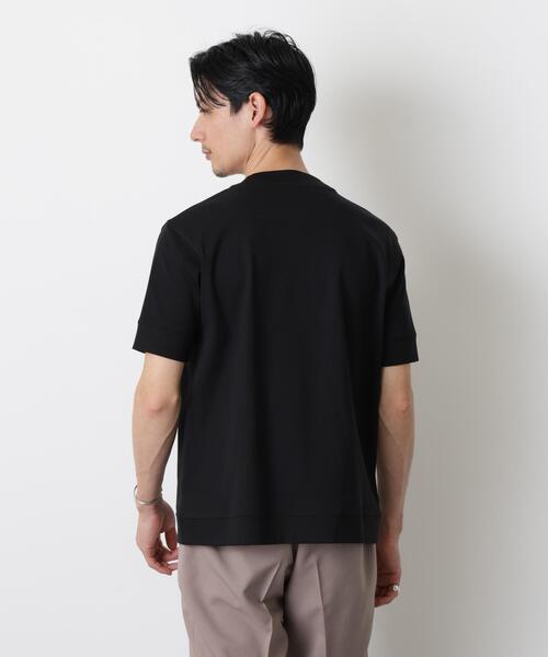 NANO universe(ナノユニバース)の「「FORMAL JERSEY」モックネックカットソー半袖(Tシャツ/カットソー・メンズ・ホワイト/ブラック/グリーン系その他4・S/L/M)」の6枚目の写真