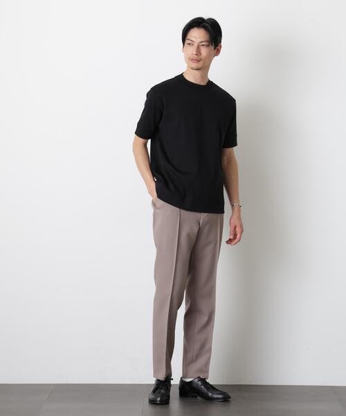NANO universe(ナノユニバース)の「「FORMAL JERSEY」モックネックカットソー半袖(Tシャツ/カットソー・メンズ・ホワイト/ブラック/グリーン系その他4・S/L/M)」の7枚目の写真