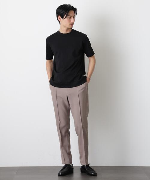 NANO universe(ナノユニバース)の「「FORMAL JERSEY」モックネックカットソー半袖(Tシャツ/カットソー・メンズ・ホワイト/ブラック/グリーン系その他4・S/L/M)」の8枚目の写真