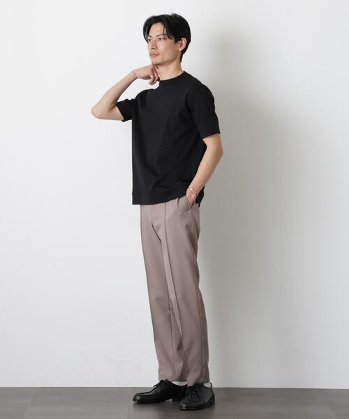 NANO universe(ナノユニバース)の「「FORMAL JERSEY」モックネックカットソー半袖(Tシャツ/カットソー・メンズ・ホワイト/ブラック/グリーン系その他4・S/L/M)」の9枚目の写真