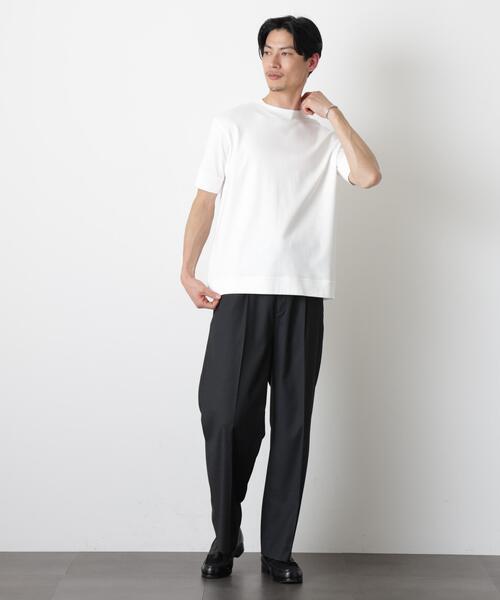 NANO universe(ナノユニバース)の「「FORMAL JERSEY」モックネックカットソー半袖(Tシャツ/カットソー・メンズ・ホワイト/ブラック/グリーン系その他4・S/L/M)」の21枚目の写真