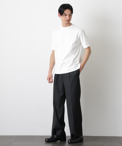 NANO universe(ナノユニバース)の「「FORMAL JERSEY」モックネックカットソー半袖(Tシャツ/カットソー・メンズ・ホワイト/ブラック/グリーン系その他4・S/L/M)」の22枚目の写真