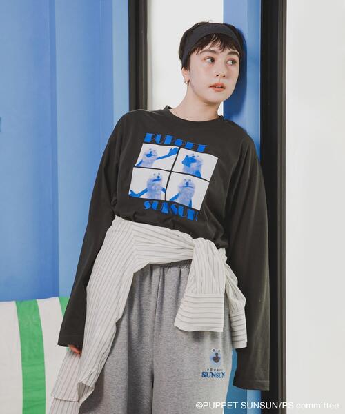 SENSE OF PLACE by URBAN RESEARCH（センスオブプレイスバイアーバンリサーチ）の「『ユニセックス』『別注』SUNSUN×SENSE OF PLACE　スウェットパンツ（その他パンツ・レディース・ネイビー/ライトグレー・LARGE/MEDIUM）」の3枚目の写真