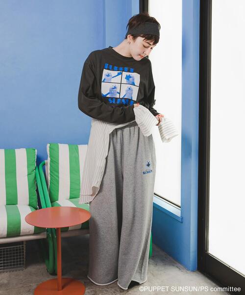 SENSE OF PLACE by URBAN RESEARCH（センスオブプレイスバイアーバンリサーチ）の「『ユニセックス』『別注』SUNSUN×SENSE OF PLACE　スウェットパンツ（その他パンツ・レディース・ネイビー/ライトグレー・LARGE/MEDIUM）」の4枚目の写真