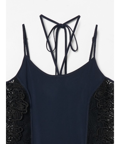 sahara（サハラ）の「Lace Inset Camisole Dress/レースインセットキャミソールドレス（ワンピース・レディース・ネイビー/ブラック・FREE）」の8枚目の写真