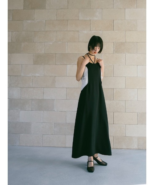 sahara（サハラ）の「Lace Inset Camisole Dress/レースインセットキャミソールドレス（ワンピース・レディース・ネイビー/ブラック・FREE）」の18枚目の写真