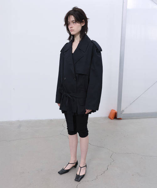 LCDC TM(エルシーディーシーティーエム)の「HALF TRENCH JACKET (BLACK)(トレンチコート・レディース・その他・OS)」の13枚目の写真