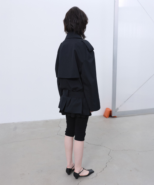 LCDC TM(エルシーディーシーティーエム)の「HALF TRENCH JACKET (BLACK)(トレンチコート・レディース・その他・OS)」の14枚目の写真